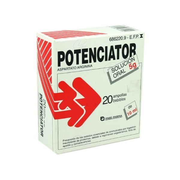 POTENCIATOR 5 g SOLUCION ORAL 20 ampollas bebibles de 10 ml