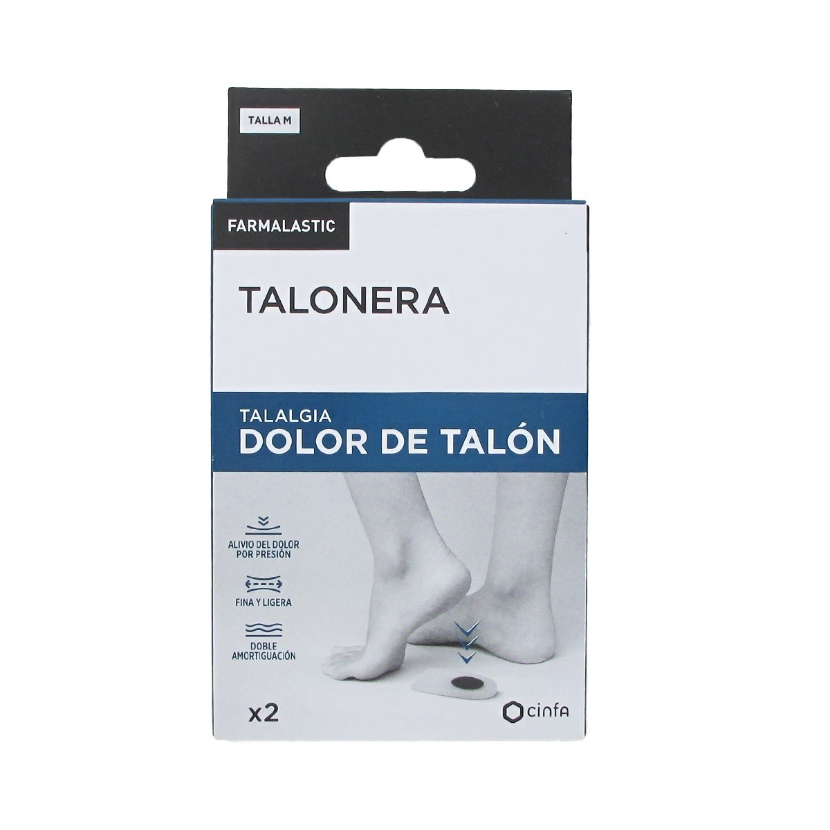 TALONERA FARMALASTIC 2 UNIDADES TALLA MEDIANA
