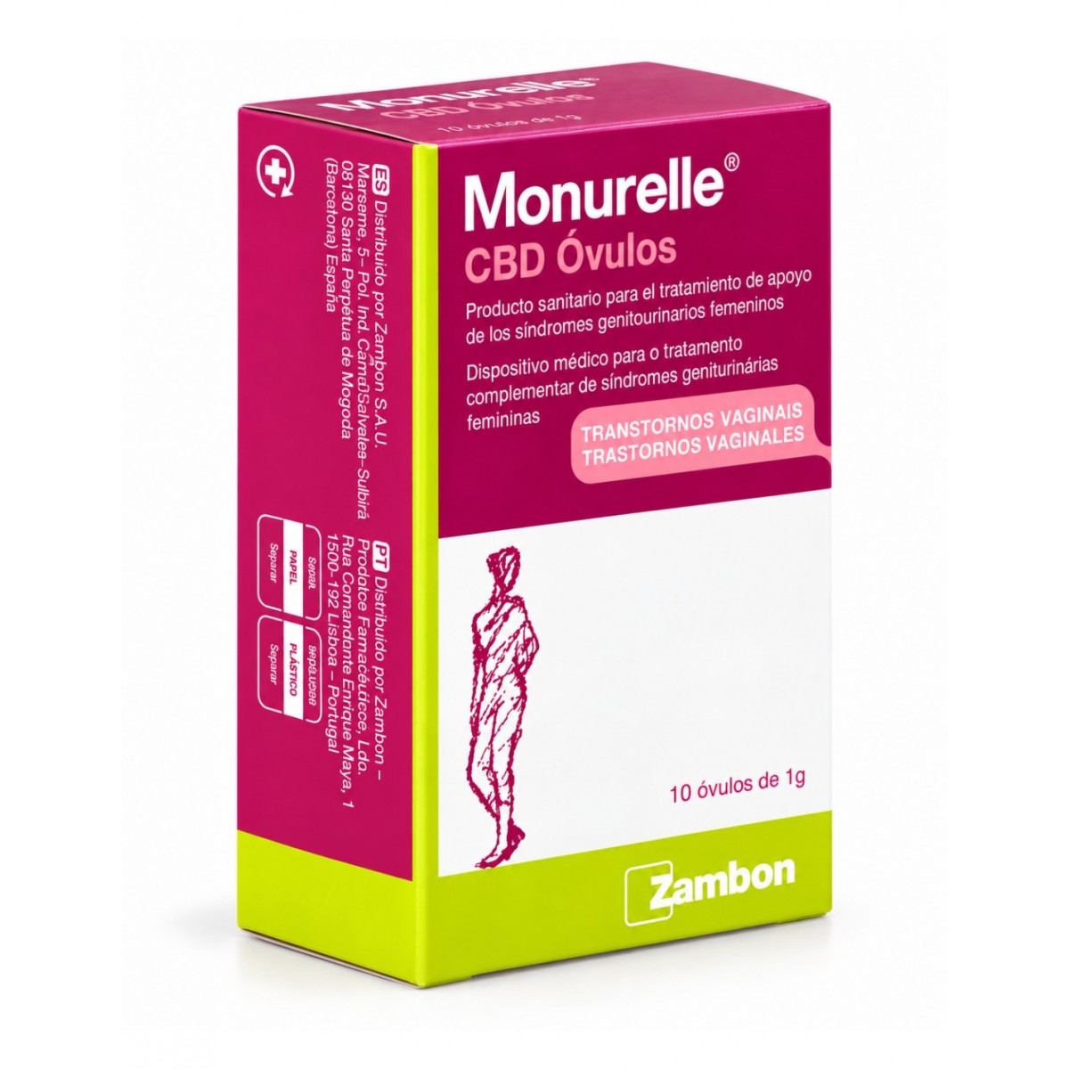 MONURELLE CBD OVULOS 10 UNIDADES 1 G