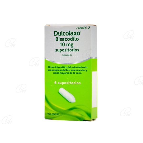DULCOLAXO BISACODILO 10 mg SUPOSITORIOS 6 supositorios