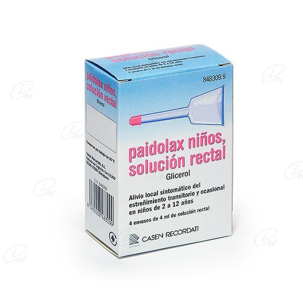 PAIDOLAX NIÑOS SOLUCIÓN RECTAL 4 enemas de 4 ml