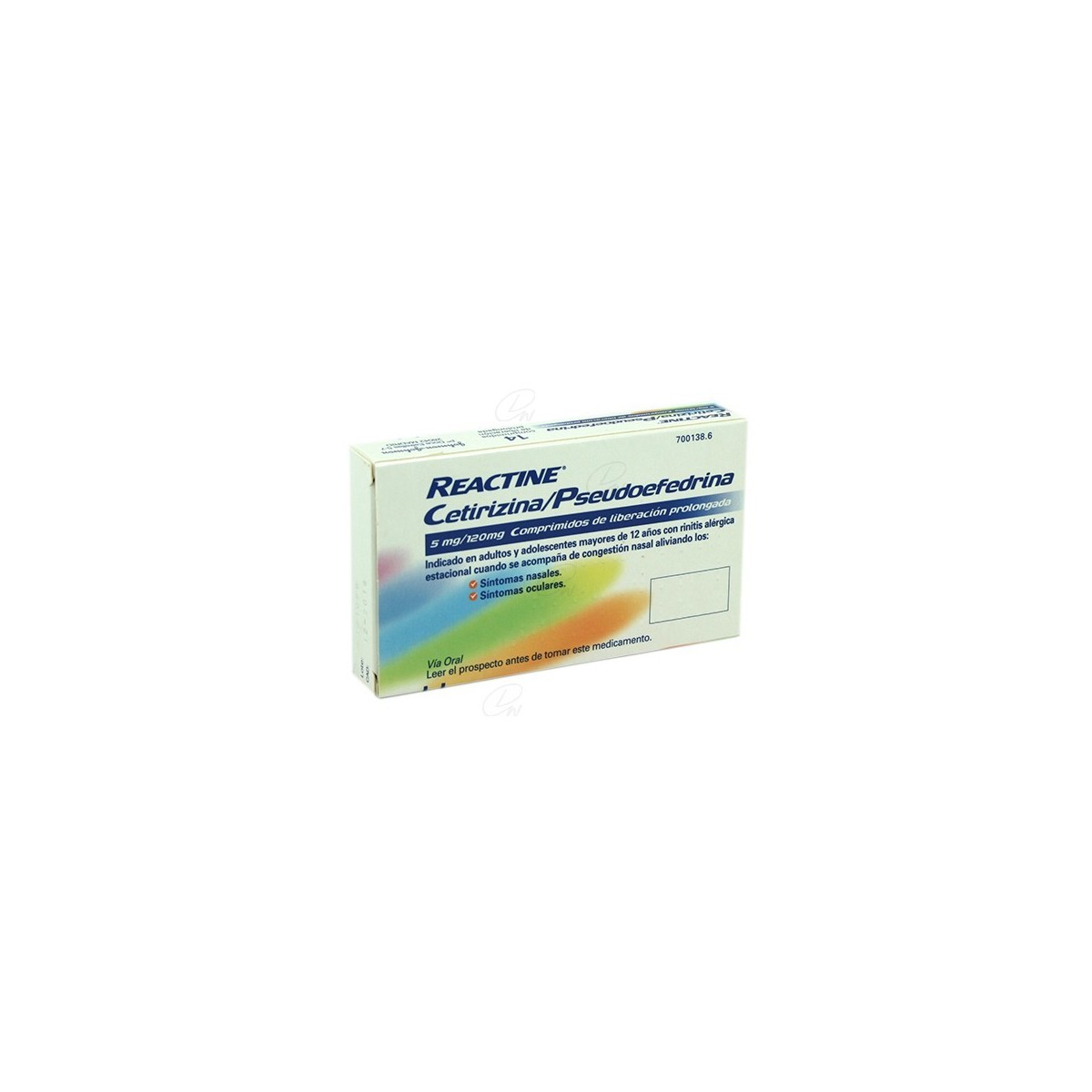 REACTINE CETIRIZINAPSEUDOEFEDRINA 5mg120mg...