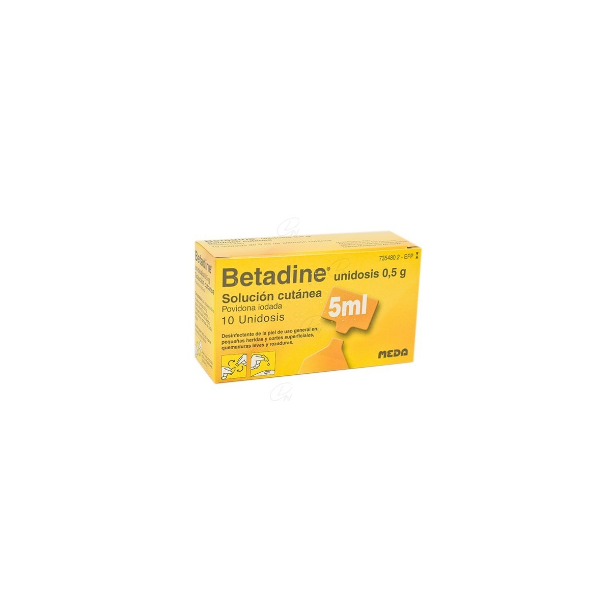 BETADINE UNIDOSIS 05 g SOLUCION CUTANEA 10...