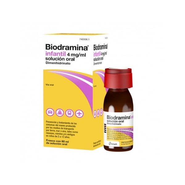 BIODRAMINA  INFANTIL 4 mgml SOLUCION ORAL 1 frasco de 60 ml