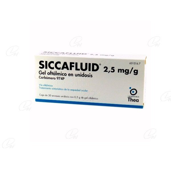 SICCAFLUID 25 mgg GEL OFTALMICO EN UNIDOSIS 60 envases...