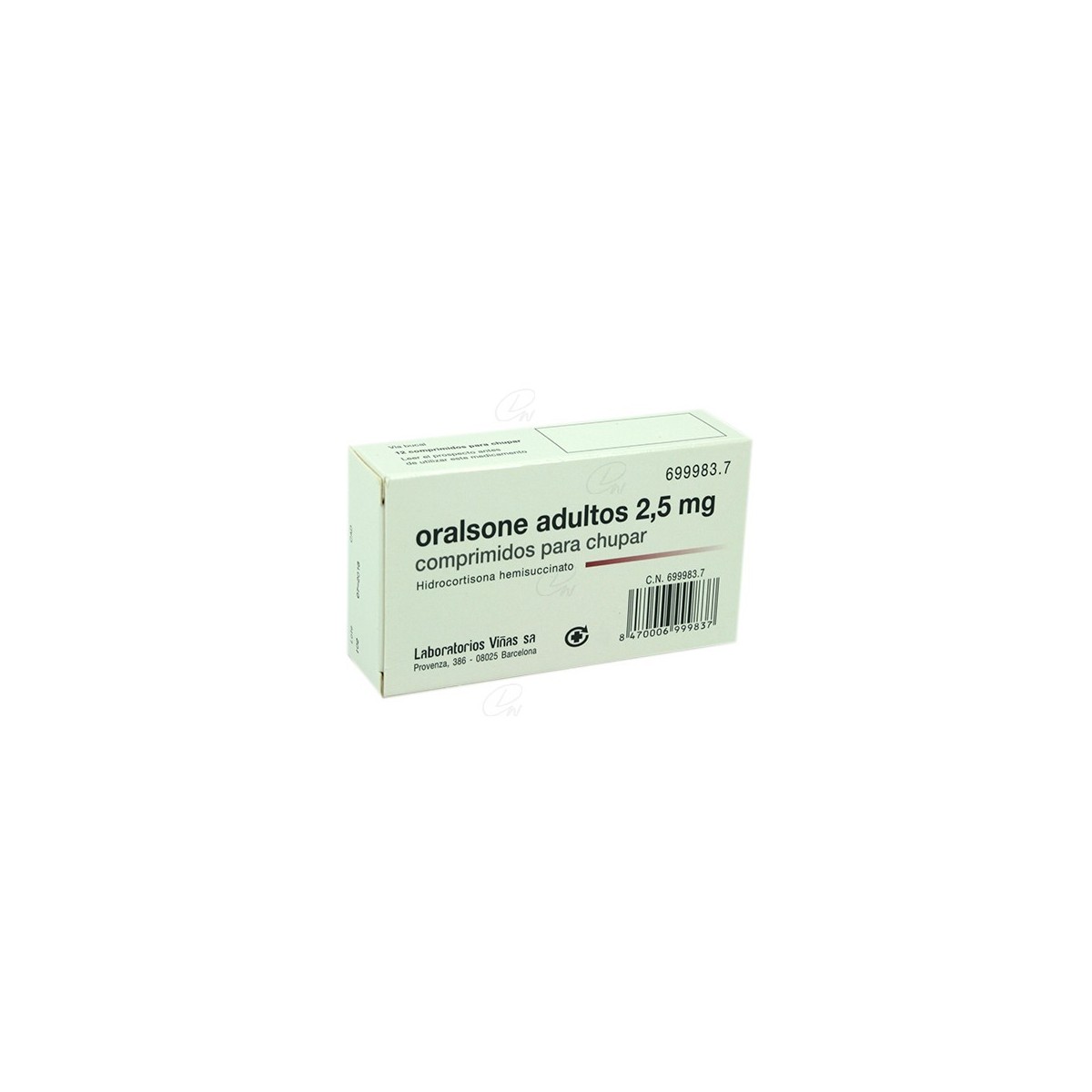ORALSONE  ADULTOS 25 mg COMPRIMIDOS PARA CHUPAR...