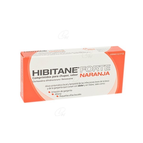 HIBITANE 5mg5mg COMPRIMIDOS PARA CHUPAR SABOR NARANJA 20...
