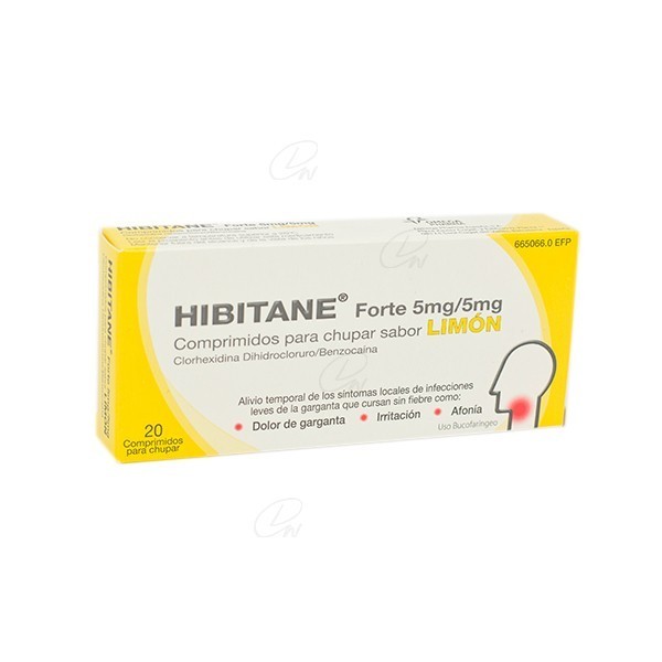 HIBITANE 5 mg5 mg COMPRIMIDOS PARA CHUPAR SABOR LIMON 20...