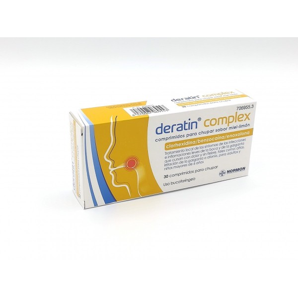 DERATIN COMPLEX COMPRIMIDOS PARA CHUPAR SABOR MIELLIMON...