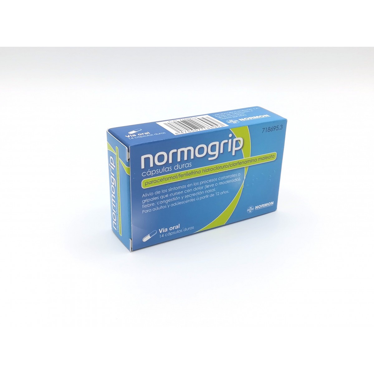 NORMOGRIP 500410 MG 14 CAPSULAS DURAS